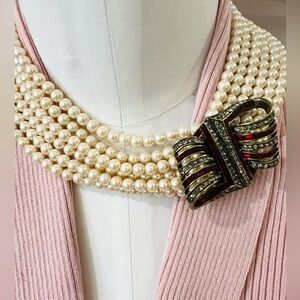 Heidi Daus 🆕 “Ribbon Candy”  Necklace 6 row necklace
